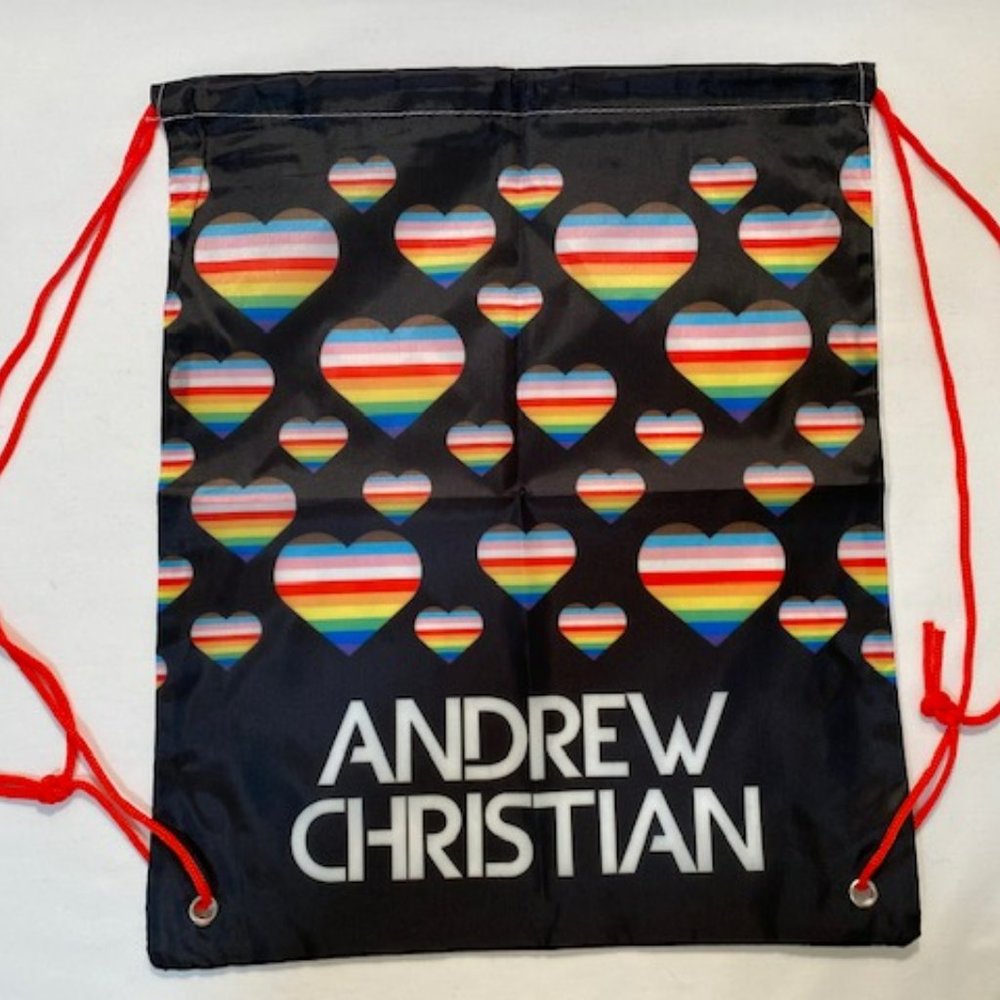 Andrew Christian - Progressive PRIDE Hearts Drawstring Back Pack -  (595)
